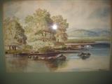 JOHN SHIRLEY FOX WATER COLOR...LISTED ARTIST