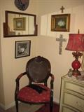 NEWER FRENCH ARM CHAIR