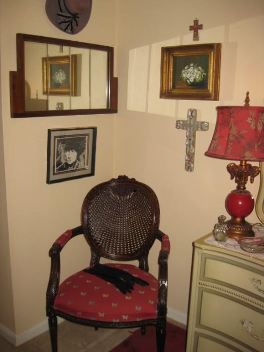 NEWER FRENCH ARM CHAIR