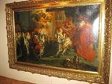 ORIGINAL OIL PAINTING of THE WEDDING OF CATHERINE DE MEDICI and HENRY IV