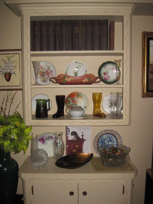 ASSORTED CHINA, GLASS, AND ROSEVILLE