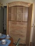 NICE NEWER WASHED PINE STORAGE CABINET