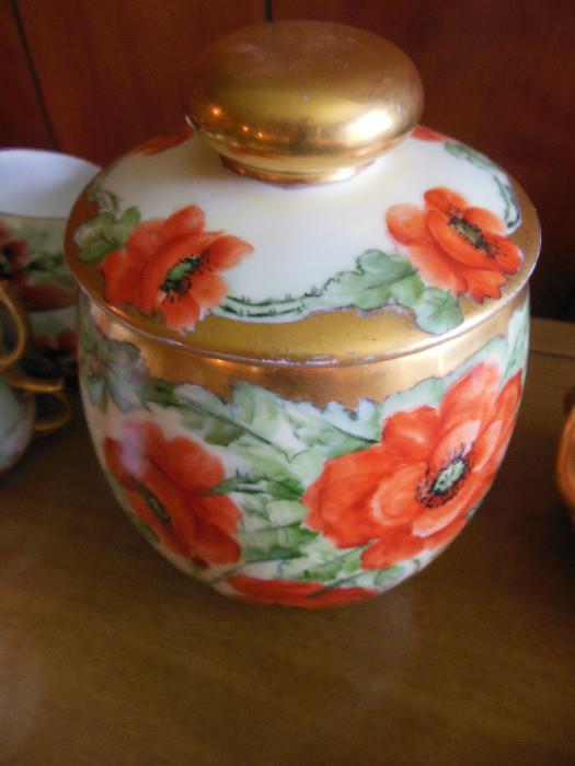 Vintage Poppy Biscuit Jar