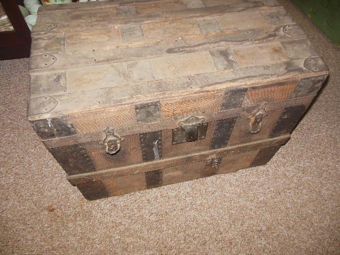 Vintage Steamer Trunk..its outside now.