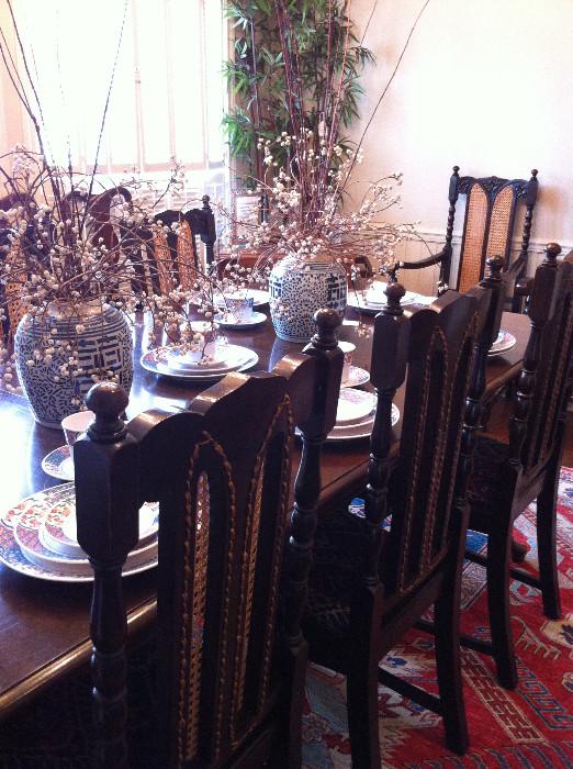                  lovely dining table; 8 dining chairs; 