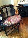                    ornate antique corner chair