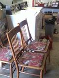 solid wood chairs, washer and dryer