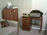 student, credenza, electric typewriter,