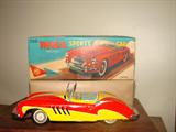 MGA 339 friction Sports Car- the windshield wipers work! Paint is great and so is the box - original $.88 Livingston price attached