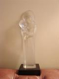 Lalique Madonna & child on black base