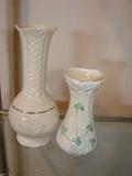 Belleek vases - black marks