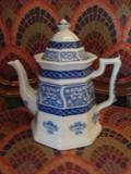 English transfer ware jug - lid with minor ding