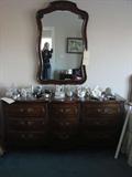Drexel double dresser with mirror
