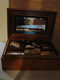 Antique sewing box