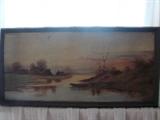 A wonderful oil - river scene