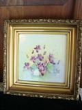 A E Hull tile - violets