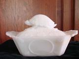 Early milk glass - tortoise cover