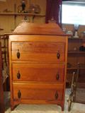 The sweetest three drawer child's chest with drop pulls