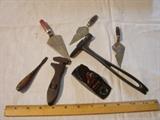 Miniature tools - Stanley plane- Masonic and advertising trowels