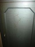 Small one door cupboard in grey paint