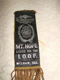 Reverse of the Mt Hope Odd Fellows badge - the beading is intact!