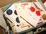 Vintage buttons on cards