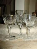 Franciscan Georgette crystal stems - water, sherbets, and cordials for 6