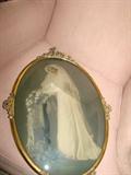 The prettiest Victorian bride in a period oval frame