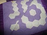 Purple & white hand pieced & hand quilted - never washed