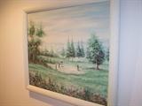 Painting of golf course