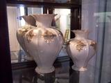 Two Lenox white and gold vases