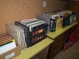 Room full of Lp's, 78's, cassettes, VHS and DVD's.