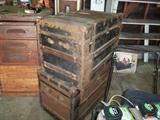 Antique trunks.