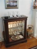 lighted display cabinet (SOLD), whirling dervishes