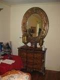 Gesso Mirror, very old Greek Motif, Beautiful chest from the Philippines, Large Russian Samovar, smaller Turkish Samovar