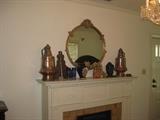 Copper Jugs from Turkey, Foo Dog and Wooden sculpture