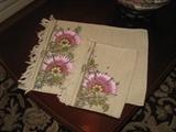 Hand painted table runner & placemat set by Belkis