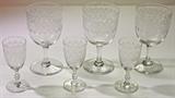 Fostoria Cloverleaf needle etched stemware