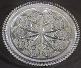 Tuthill 10"  very fine quality cut glass plate.