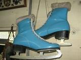 Blue ice skates