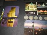 This photo album contains postcards from many countries as well as currency from the noted country