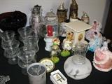 Glassware including shrimp cocktail holders