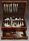 Several lots of sterling flatware including Kirk-Steiff Repousse