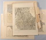 Rare complete set of 5 Civil War Atlanta Campaign Maps