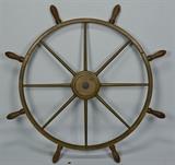 USS Yosemite Brass Ship's Wheel
