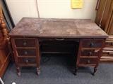 Vintage Office Desk with Typewriter Compartment