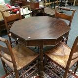Vintage Mahogany Game Table and Chairs