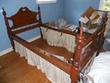 Pair of antique rope beds