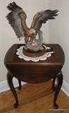 Capidimonte Giovanni Pennati Eagle on Nest with Little Ones/Mahogany Drop leaf Endtable