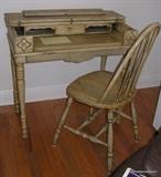 Re purposed Leavenworth antique Desk and Chair